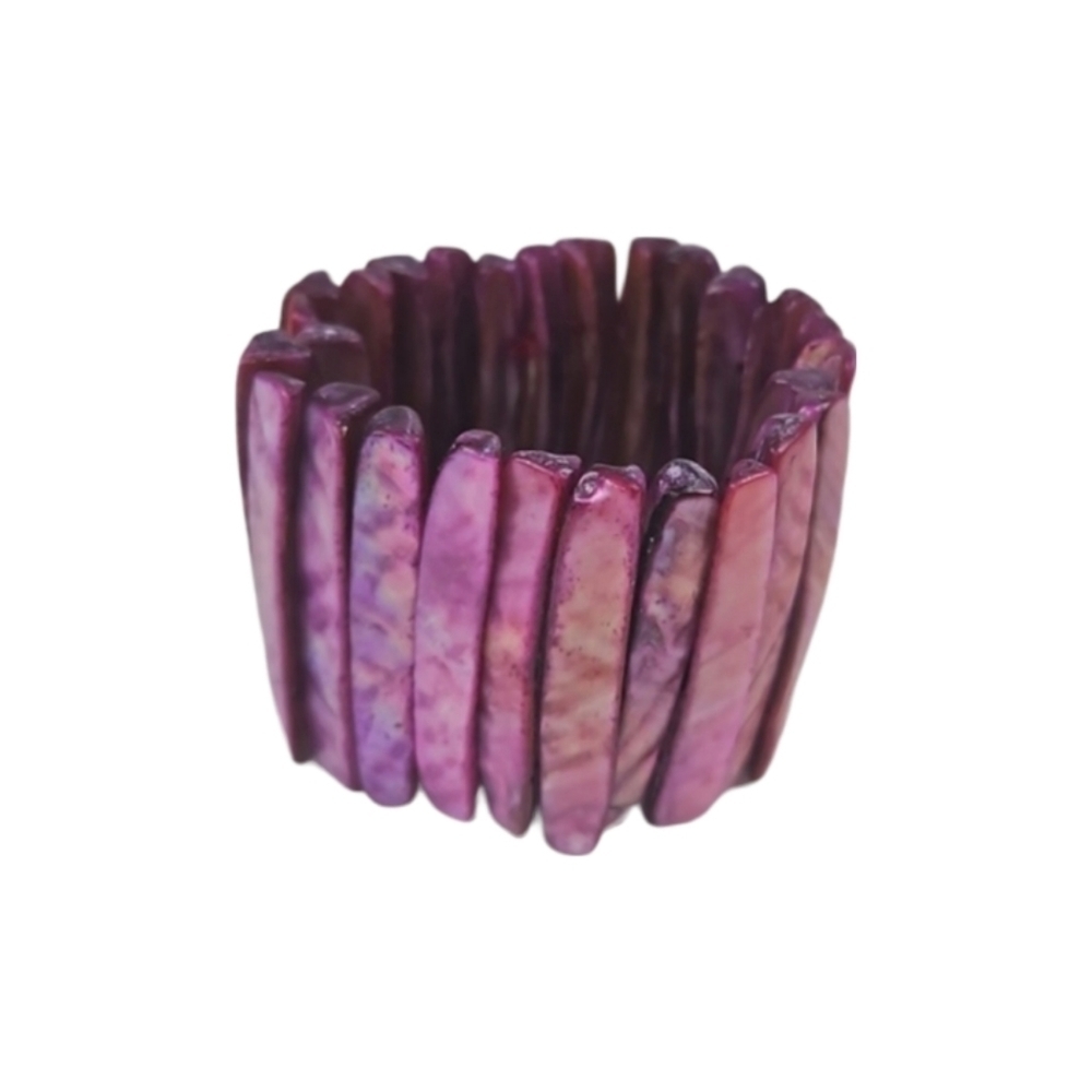 80's Vintage Stretch Cuff Bracelet, Purple